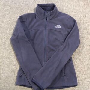 The North Face women’s Charcoal gray fleece zippered jacket Excellent cond XS